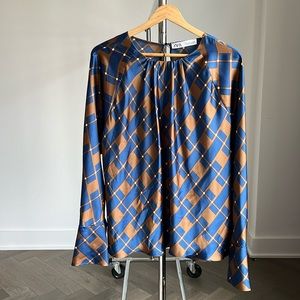 Zara geometric blouse NWT
